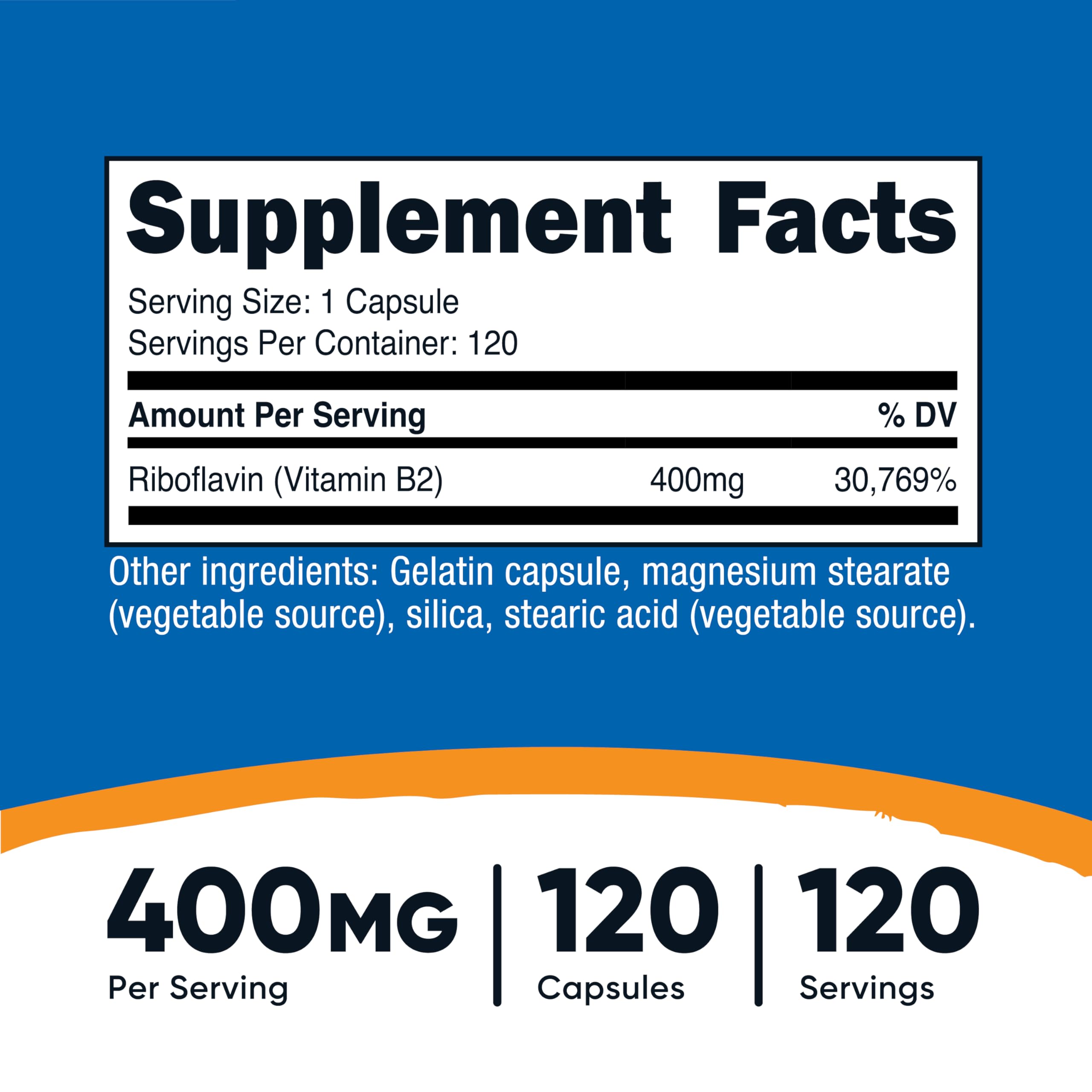Nutricost Vitamin B2 (Riboflavin) 400mg, 120 Capsules - Gluten Free, Non-GMO Nutricost buy supplements canada