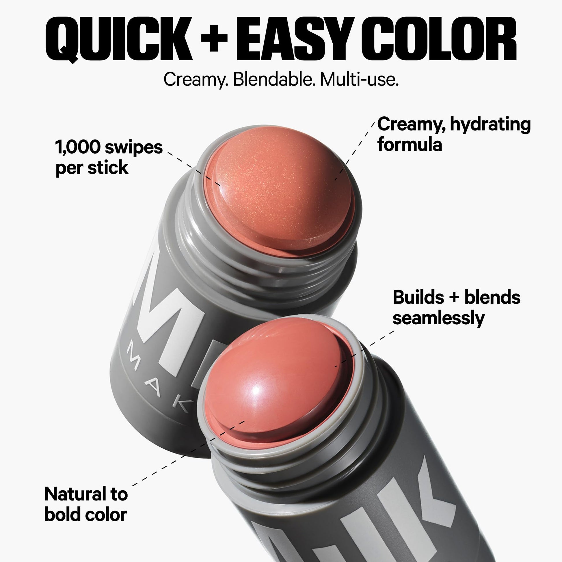 Milk Makeup Lip + Cheek Stick – Buildable Cream Blush + Lip Color w/Hydrating Mango Butter + Avocado Oil for a Natural Flush – Long-Lasting, Multiuse, Vegan Formula – Werk (Dusty Rose), 0.21 oz Milk Makeup buy supplements canada