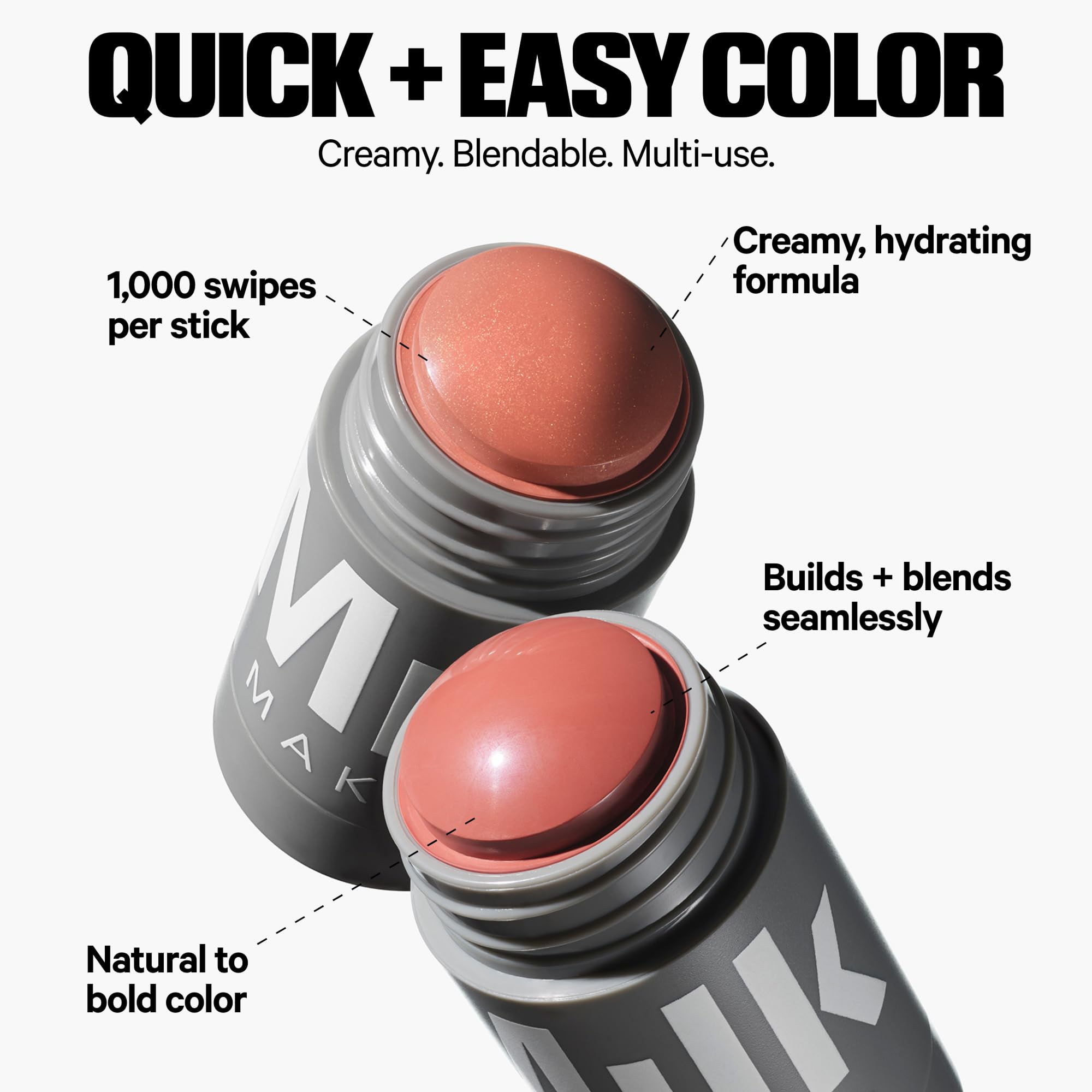 Milk Makeup Lip + Cheek Stick – Buildable Cream Blush + Lip Color w/Hydrating Mango Butter + Avocado Oil for a Natural Flush – Long-Lasting, Multiuse, Vegan Formula – Werk (Dusty Rose), 0.21 oz Milk Makeup buy supplements canada