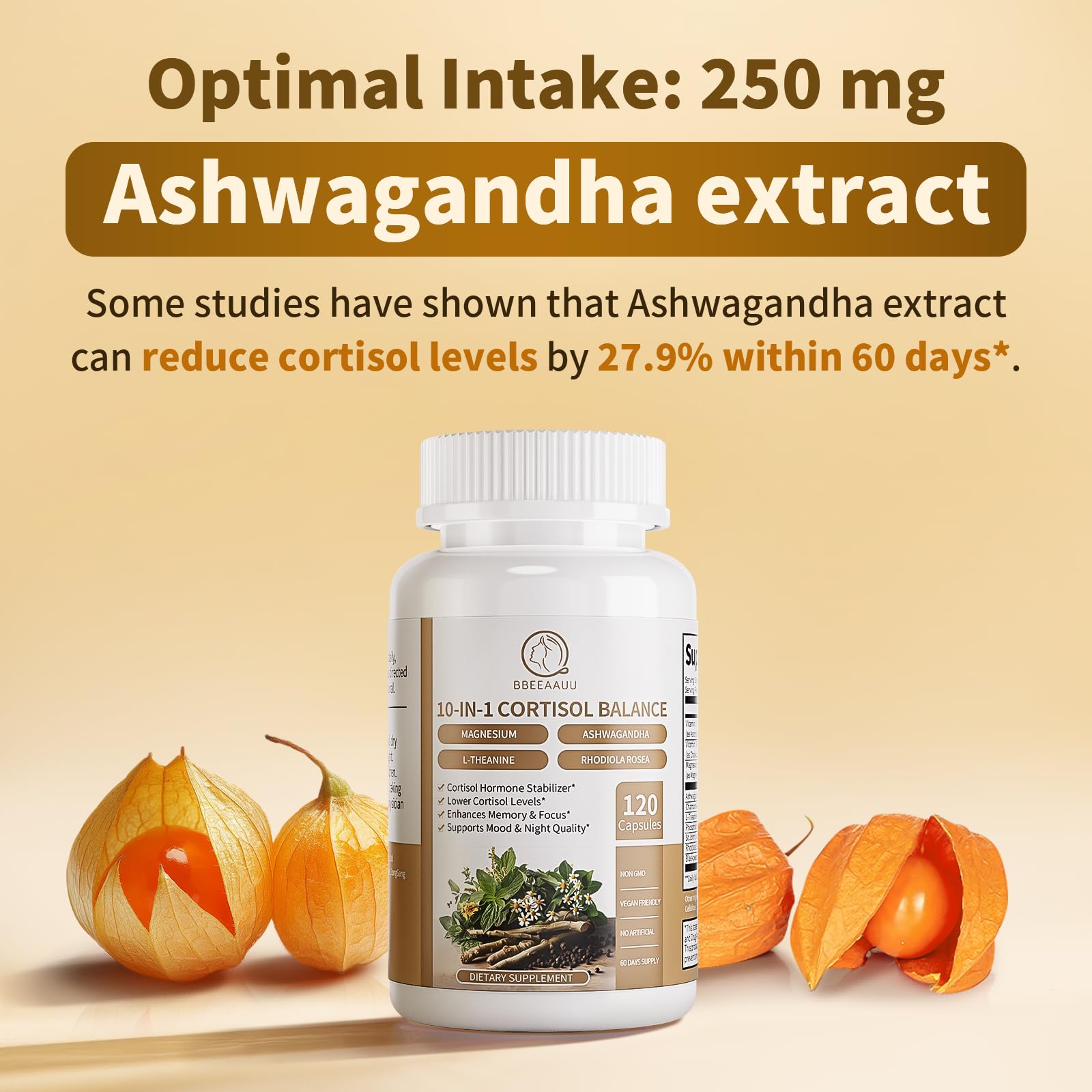 2 Pack Cortisol Supplements for Women & Men - 10-in-1 Cortisol Reducer Manager Detox with Ashwagandha, Magnesium - Lower High Cortisol Levels, Relaxation & Night Support, Non-GMO, 120 Capsules BBEEAAUU buy supplements canada