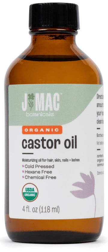 J MAC BOTANICALS Organic Castor Oil Cold Pressed (Glass Bottle, 4 oz ) J MAC BOTANICALS buy supplements canada