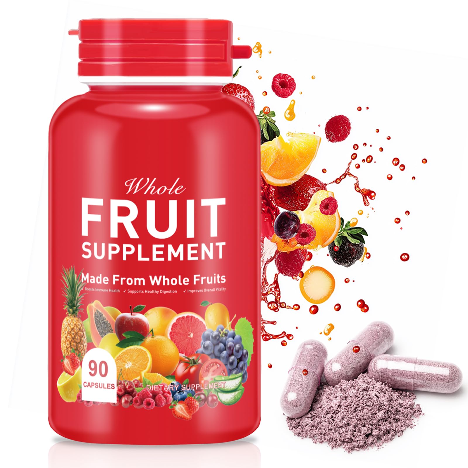 Ruduwu Fruit Capsules - 100% Whole Natural Fruits Supplements - Vitamins Supplement Dietary Nutritional Balance,Whole Food Supplement Ingredients Blended Vitamin & Mineral Ruduwu buy supplements canada