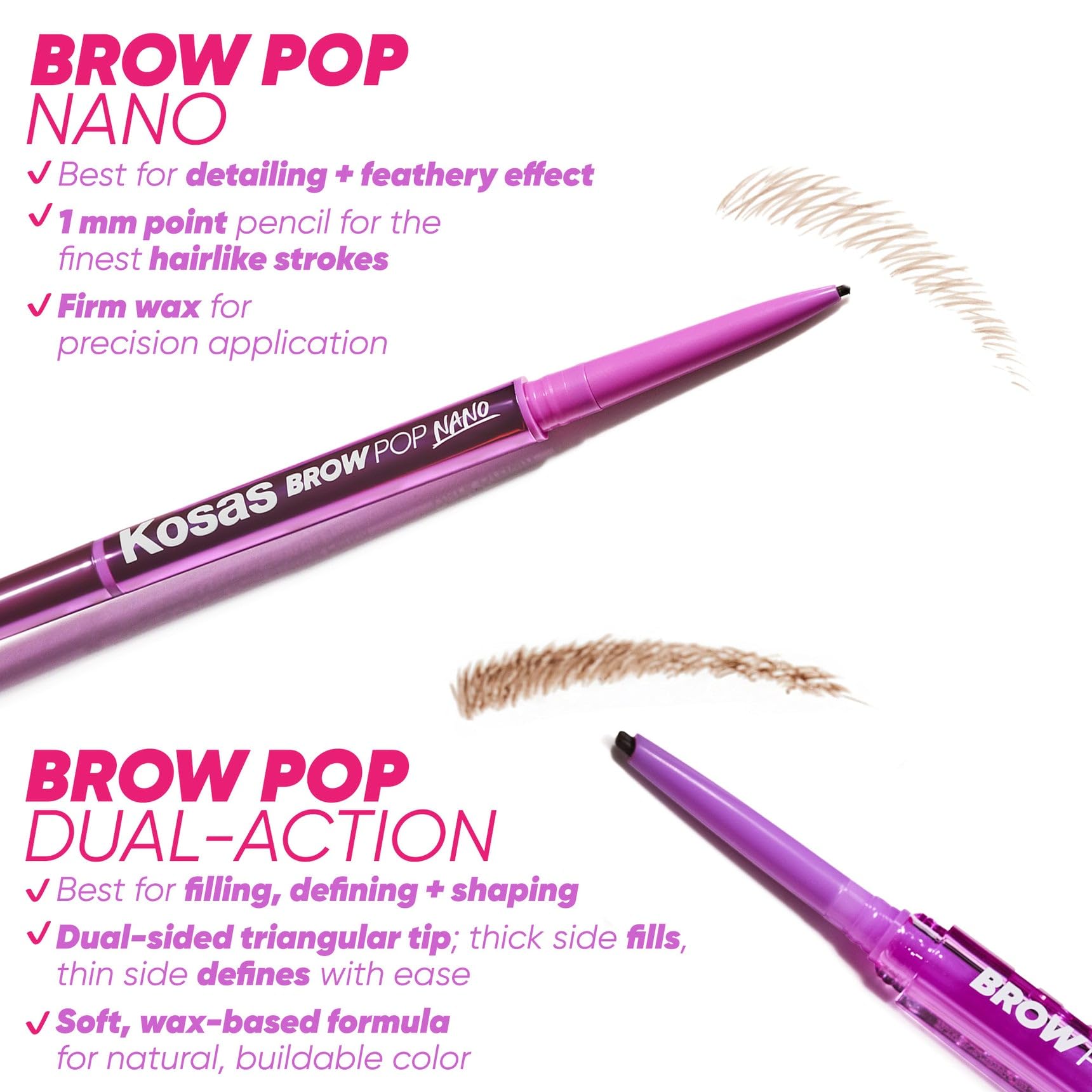 Kosas Brow Pop Eyebrow Pencil – Brow Pencil with Spoolie, Medium Brown Kosas buy supplements canada