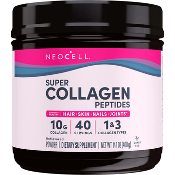 NeoCell Grassfed Collagen Peptides Powder | 14 oz | Unflavored | for Women and Men | Hair, Skin, & Nails