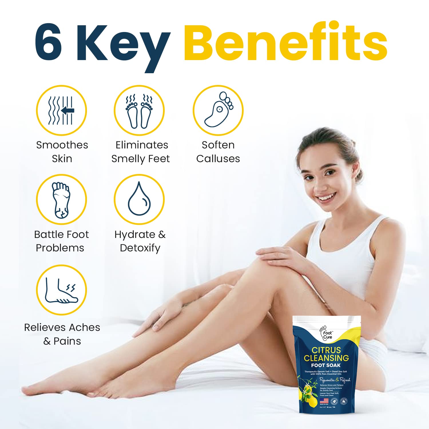 Citrus Detox Foot Soak With Epsom Salts - for Foot Callus, Immune Boost, Damaged Toenail FOOT CURE buy supplements canada