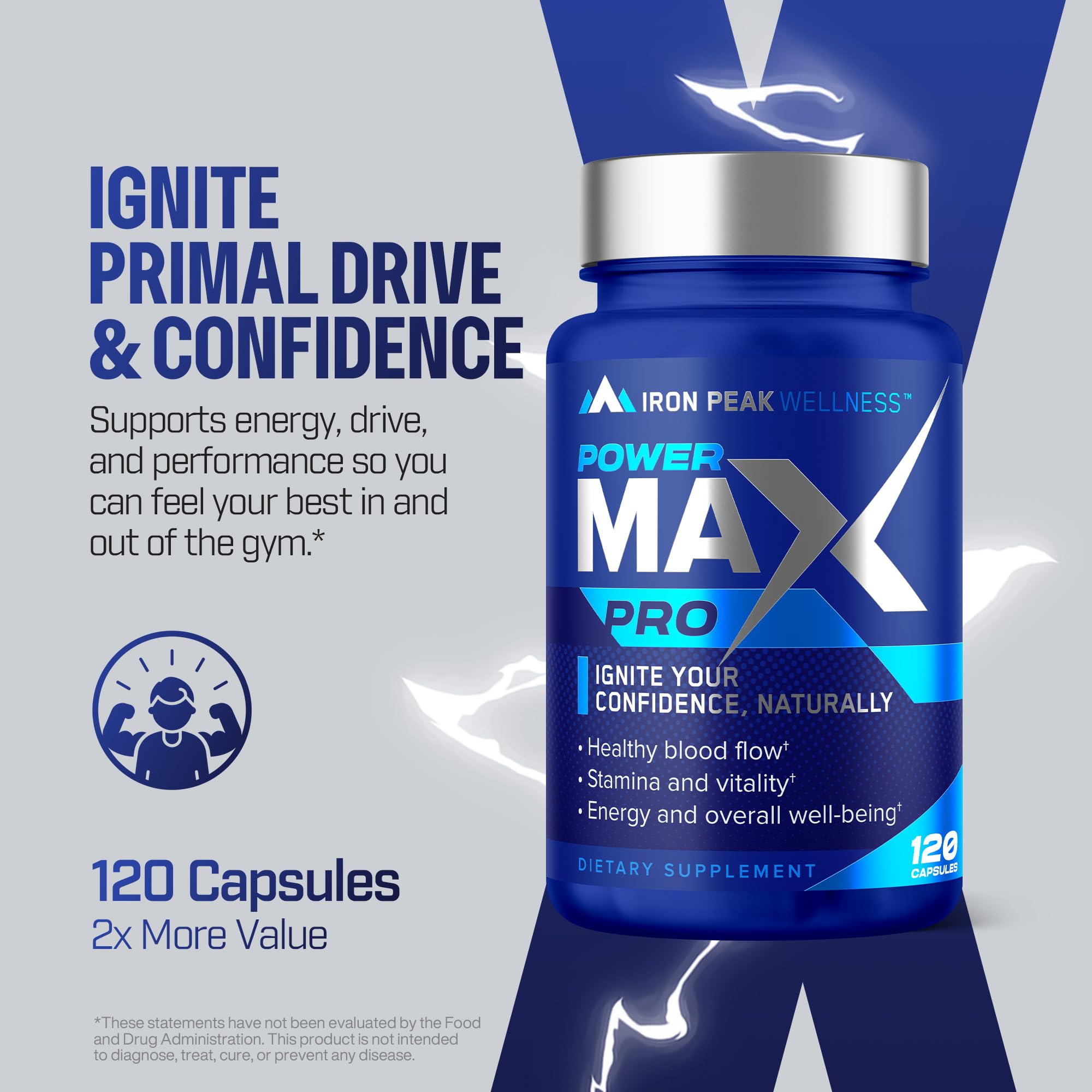 Testosterone Booster Pills for Men - Male Enhancing Supplement - Fast Acting Blood Flow, Muscle Growth, Strength, Energy, Libido, Endurance, Workout - Natural Performance Test Boost - 60 Day Serving IronPeak Wellness buy supplements canada