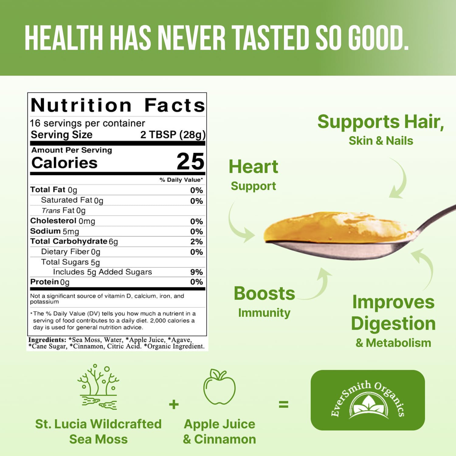 EverSmith Organics - Wildcrafted Irish Sea Moss Gel | Made in USA | Rich in Vitamins EverSmith Organics buy supplements canada