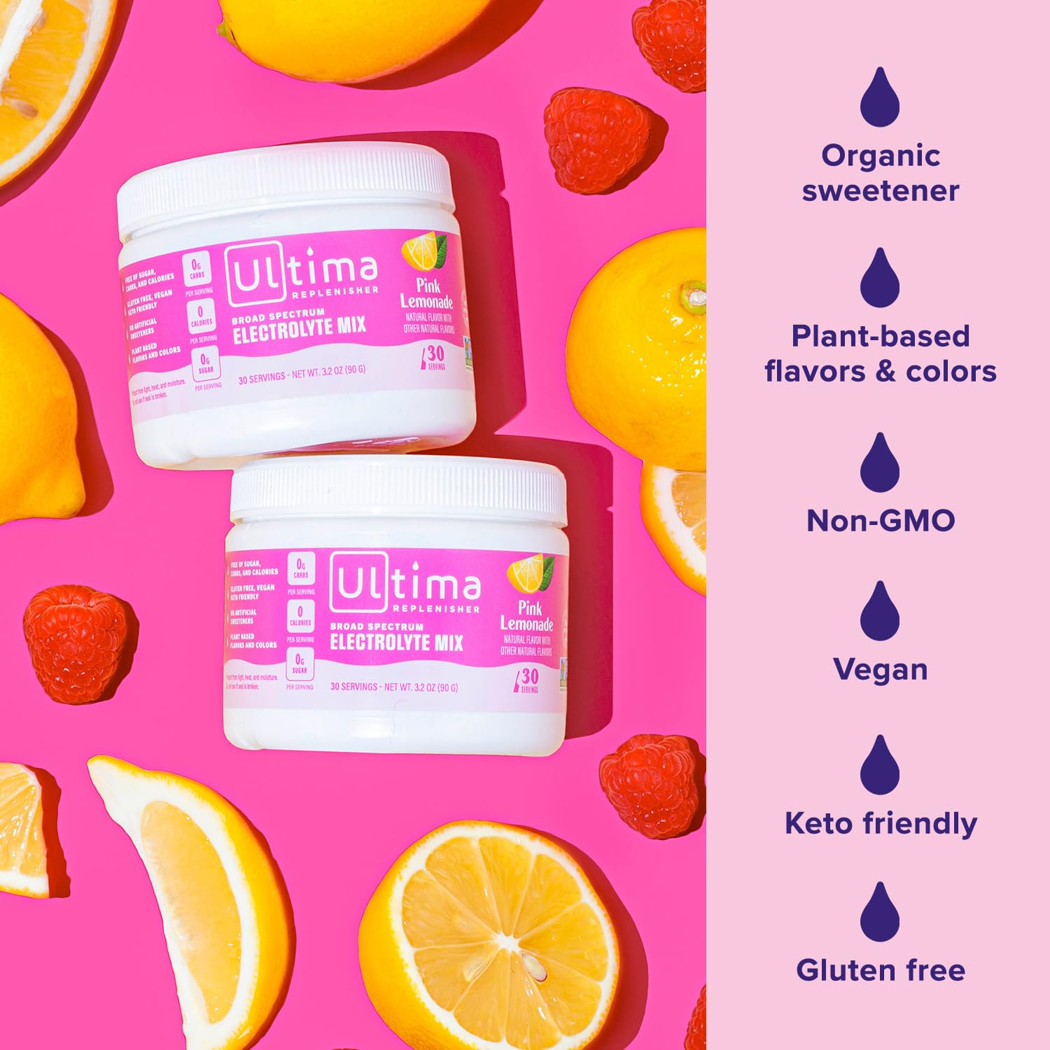 Ultima Replenisher Daily Electrolyte Drink Mix – Pink Lemonade, 30 Serving – Hydration Ultima Replenisher buy supplements canada