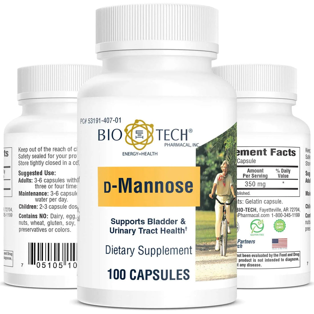 Bio-Tech Pharmacal D-Mannose, Supports Bladder and Urinary Tract Health (100 Count) Bio-Tech Pharmacal buy supplements canada
