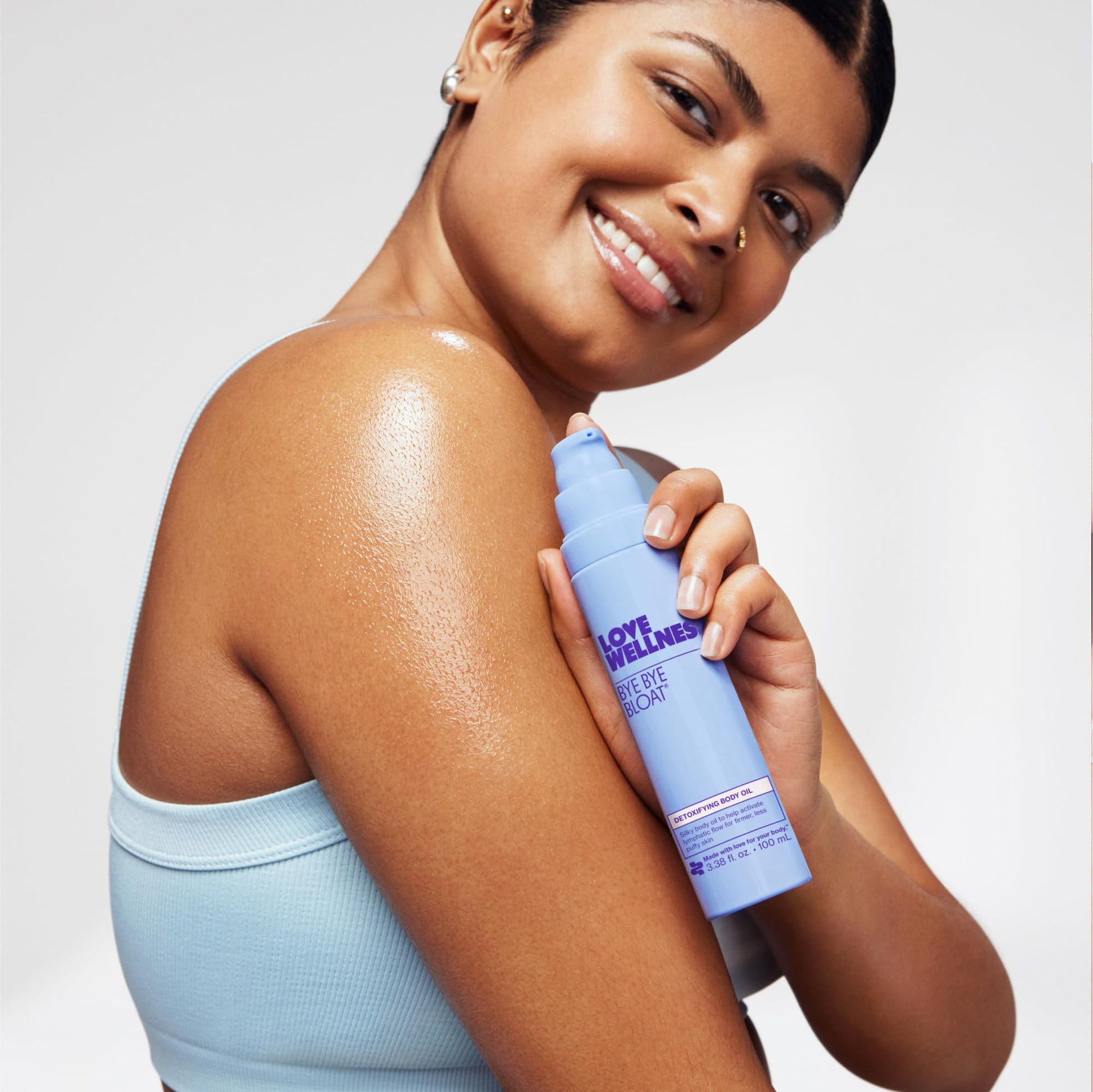 Love Wellness Bye Bye Bloat Detoxifying Body Oil | Lymphatic Drainage Oil to Hydrate, Depuff & Awaken Skin | Reduce Swelling Massage Oil for Women with Peppermint, Grapefruit & Rosemary Oil |100 mL Love Wellness buy supplements canada