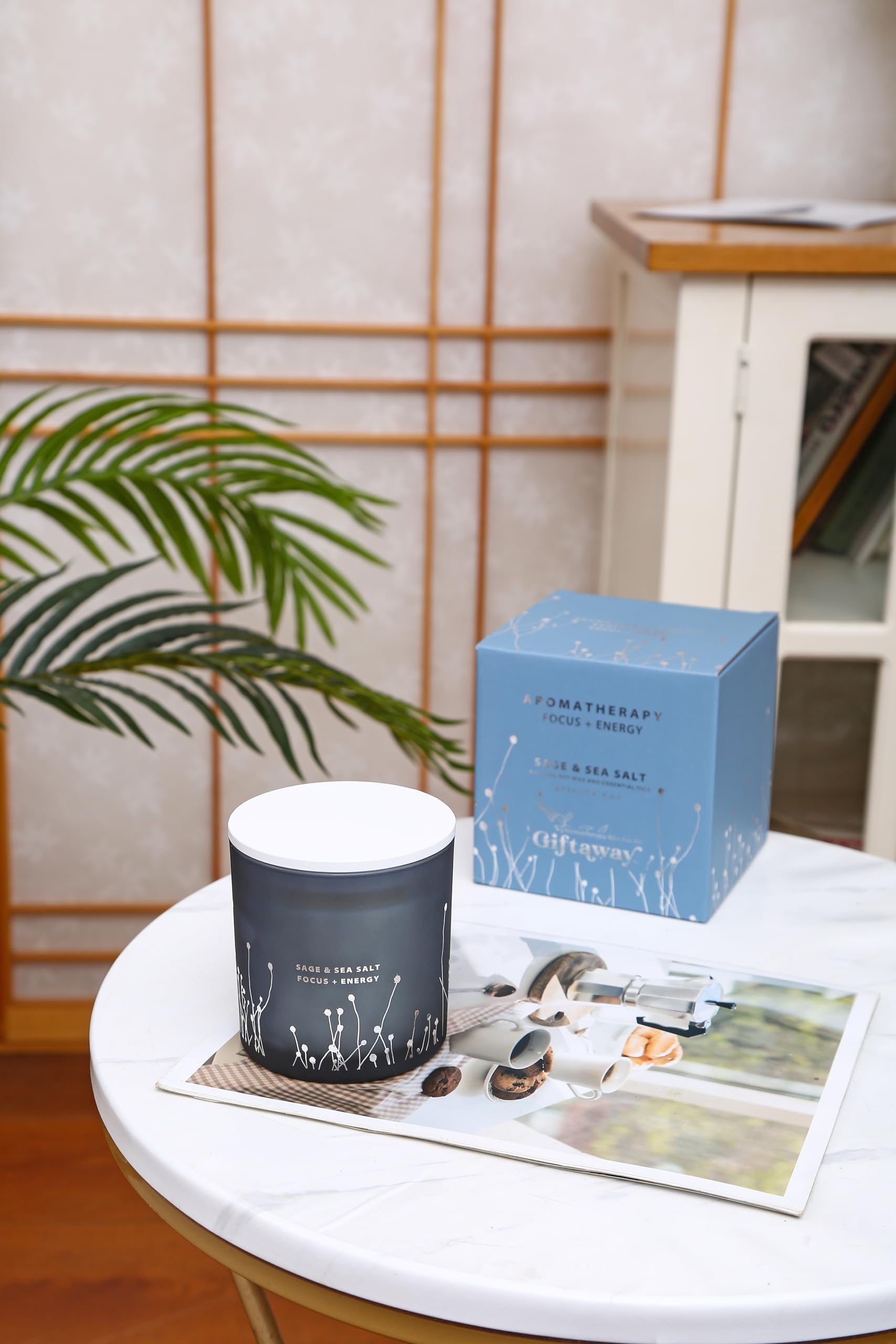 White Sage Sea Salt 3 Wick Candle 14.5 oz | Sage Candles for Cleansing House | Large Soy Candles GIFTAWAY buy supplements canada