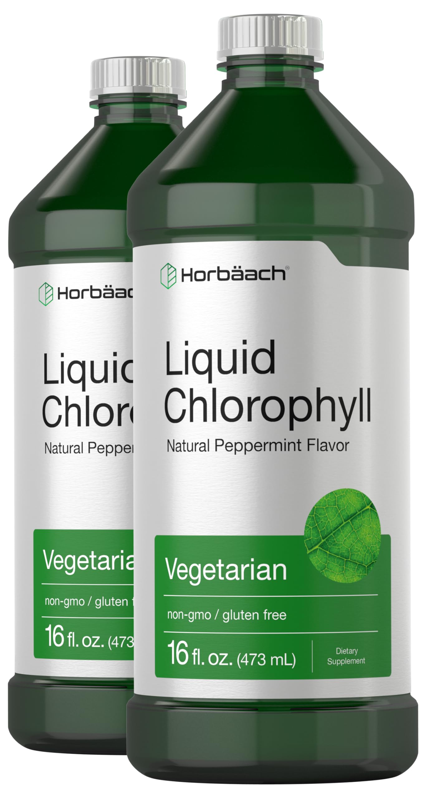 Chlorophyll Liquid Drops 100mg | 32 oz (2 x 16 oz Bottles) | Natural Peppermint Flavor Horbäach buy supplements canada