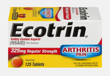 Ecotrin Safety Coated Aspirin Arthritis Pain Reliever Tablets, Regular Strength, NSAID 325 mg, 125 ct (Pack of 2) Ecotrin buy supplements canada