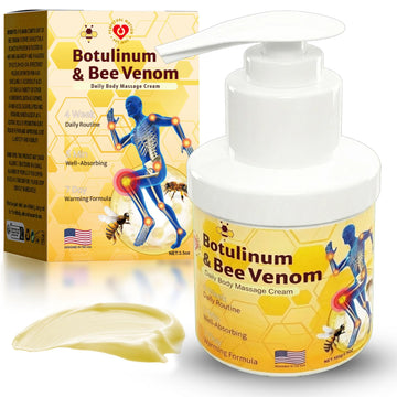 PPT.MHC Bee Venom Warming Cream with Pump - Massage Body Rub with Ginger, Peppermint & Black Pepper - Premium Bee Venom Lotion for Back, Legs & Feet - Everyday Non-Greasy 3.5oz Cream PPT.MHC buy supplements canada