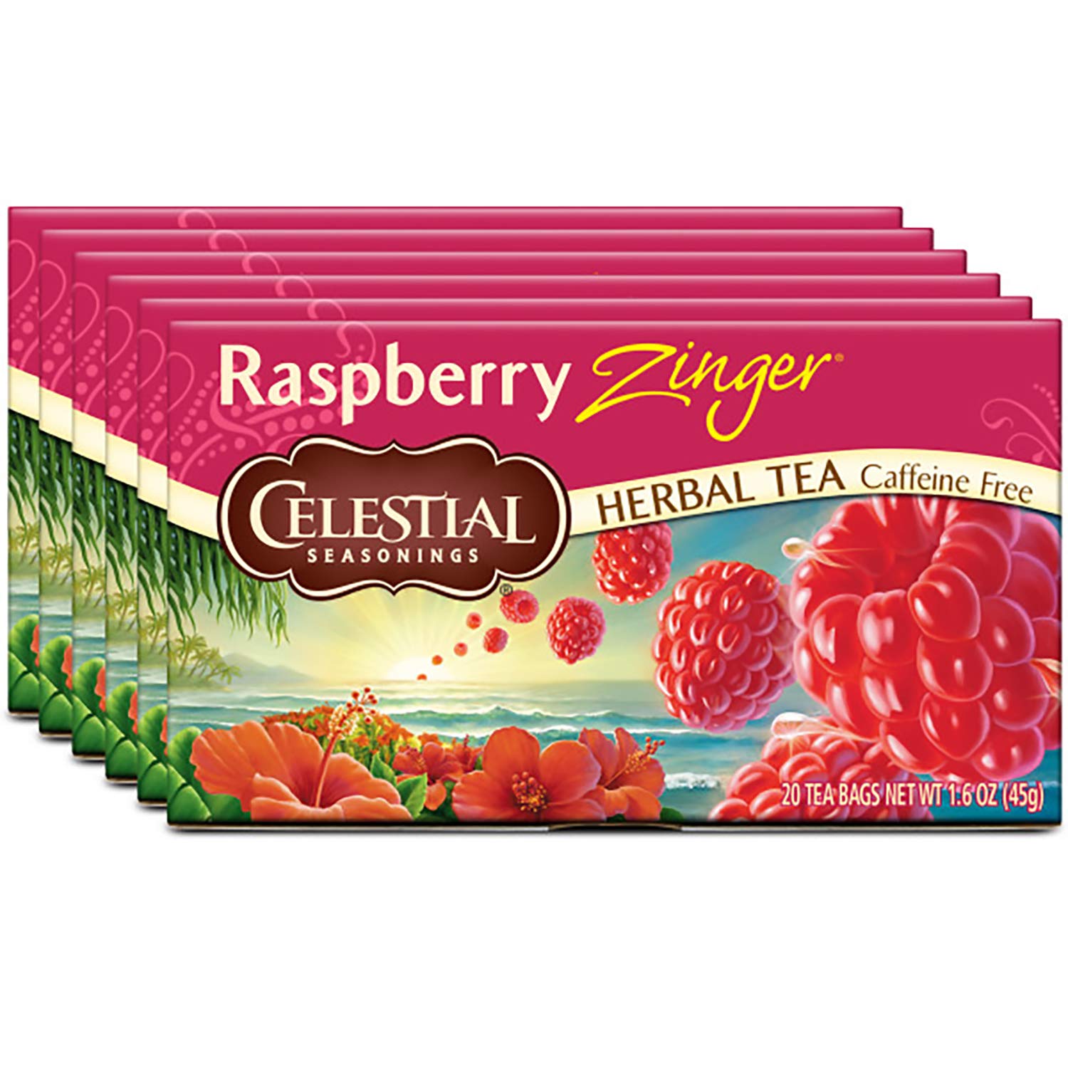 Celestial Seasonings Herbal Tea, Raspberry Zinger, 20 Count (Pack of 6) Celestial Seasonings buy supplements canada