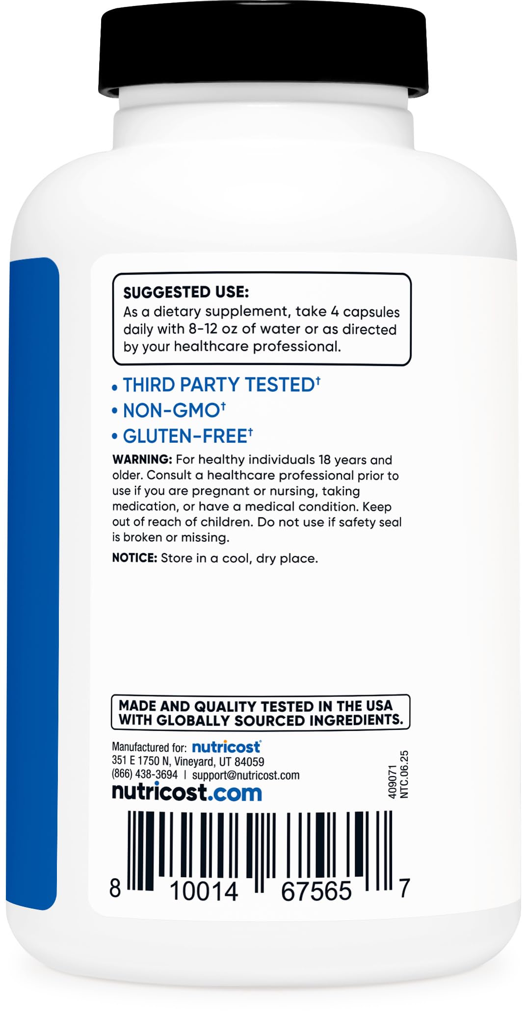 Nutricost Creatine Monohydrate 3,000mg, 180 Capsules (750mg Per Capsule) - Gluten Free, Non-GMO Nutricost buy supplements canada