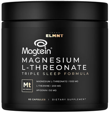 Triple Sleep Magnesium L-Threonate w. Apigenin, Theanine & Magtein Magnesium L Threonate - High Absorption Magnesium Supplement Capsules TERRA ELMNT buy supplements canada