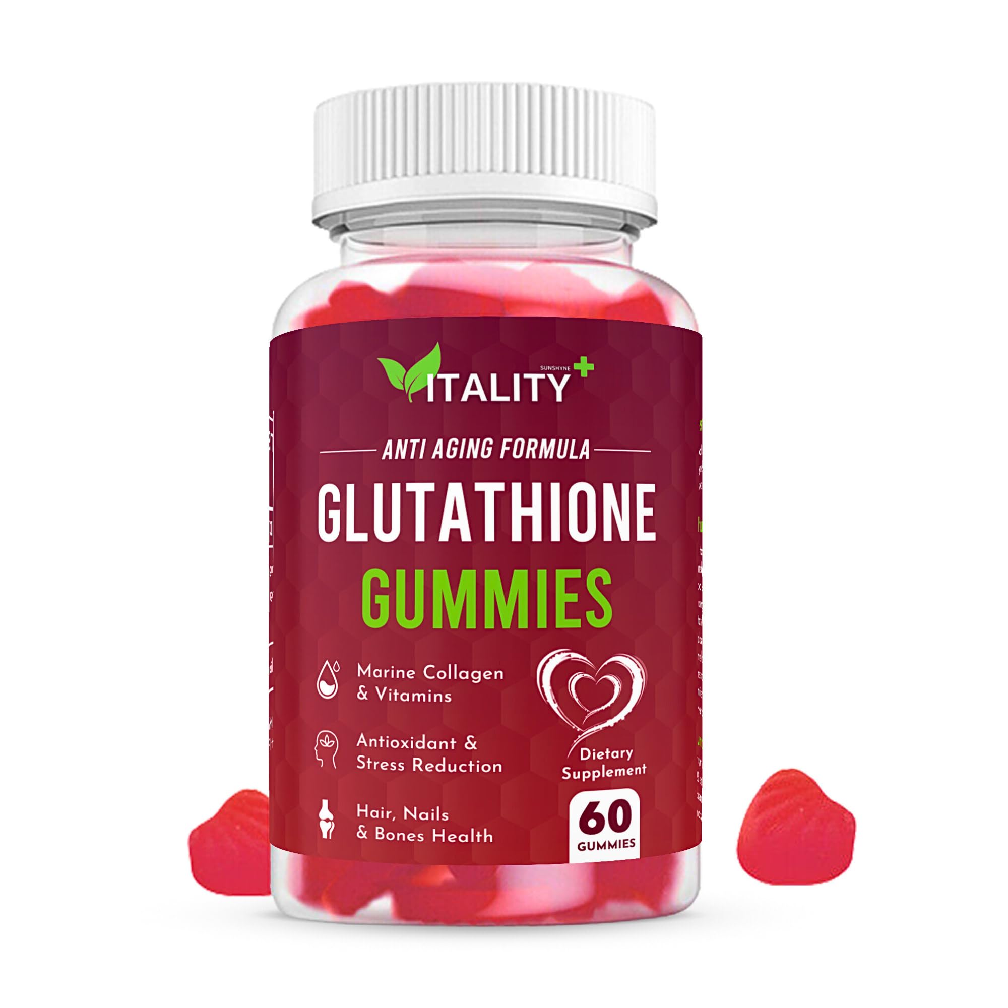 2 Pack Glutathione Gummies | with Marine Collagen | 1050mg per Serving | Antioxidant Support Sunshyne buy supplements canada