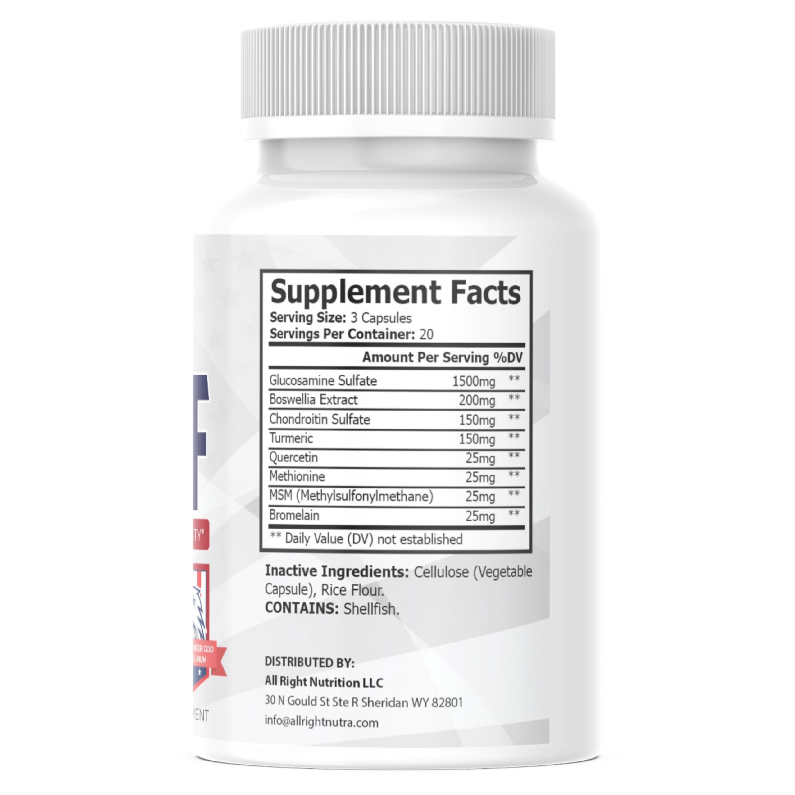 All Right Nutrition Joint Chief - Joint & Muscle Support - Mobility Aid - 60 Capsules All Right Nutrition buy supplements canada