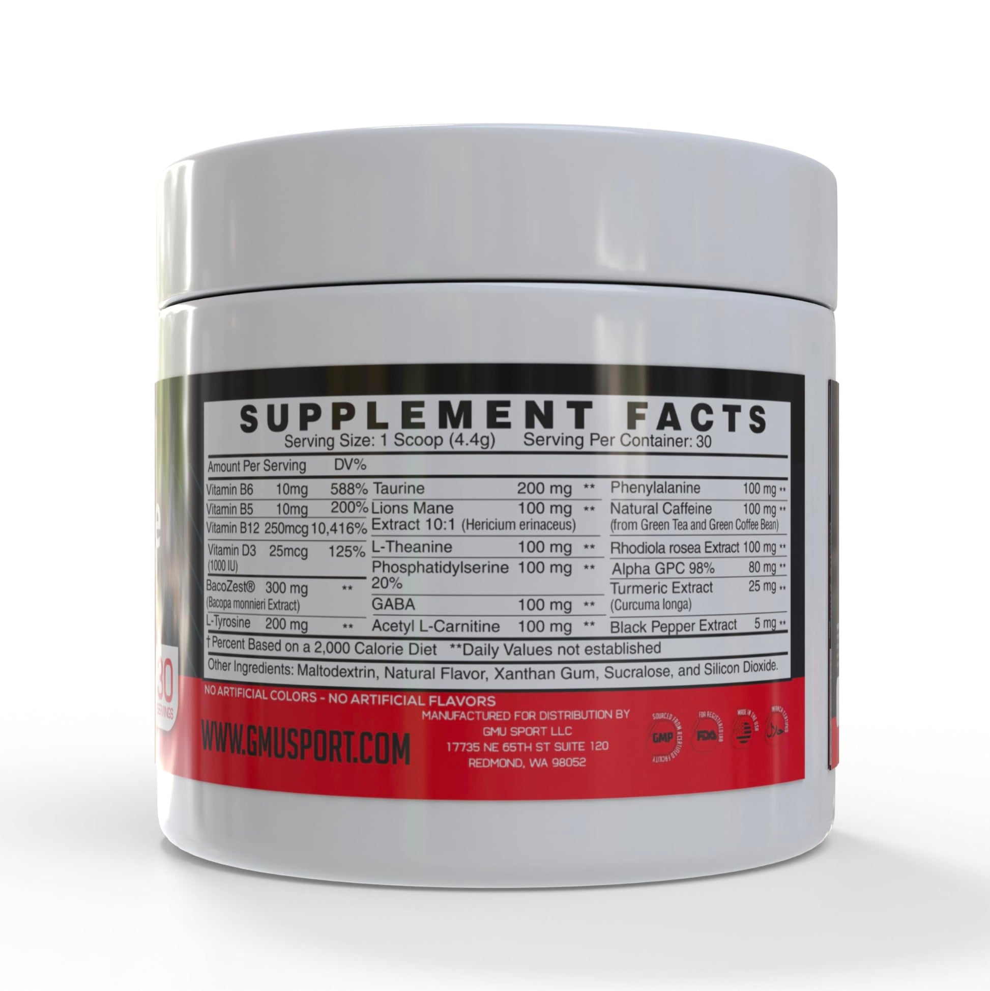 GMU SPORT Nootro-Prime Brain Boost - Focus Brain Supplement - Mushroom Supplement Powder with Alpha GPC, Nootropic Brain Supplements for Memory and Focus with Lions Mane, 30 Servings, Tropical Flavor GMU SPORT buy supplements canada