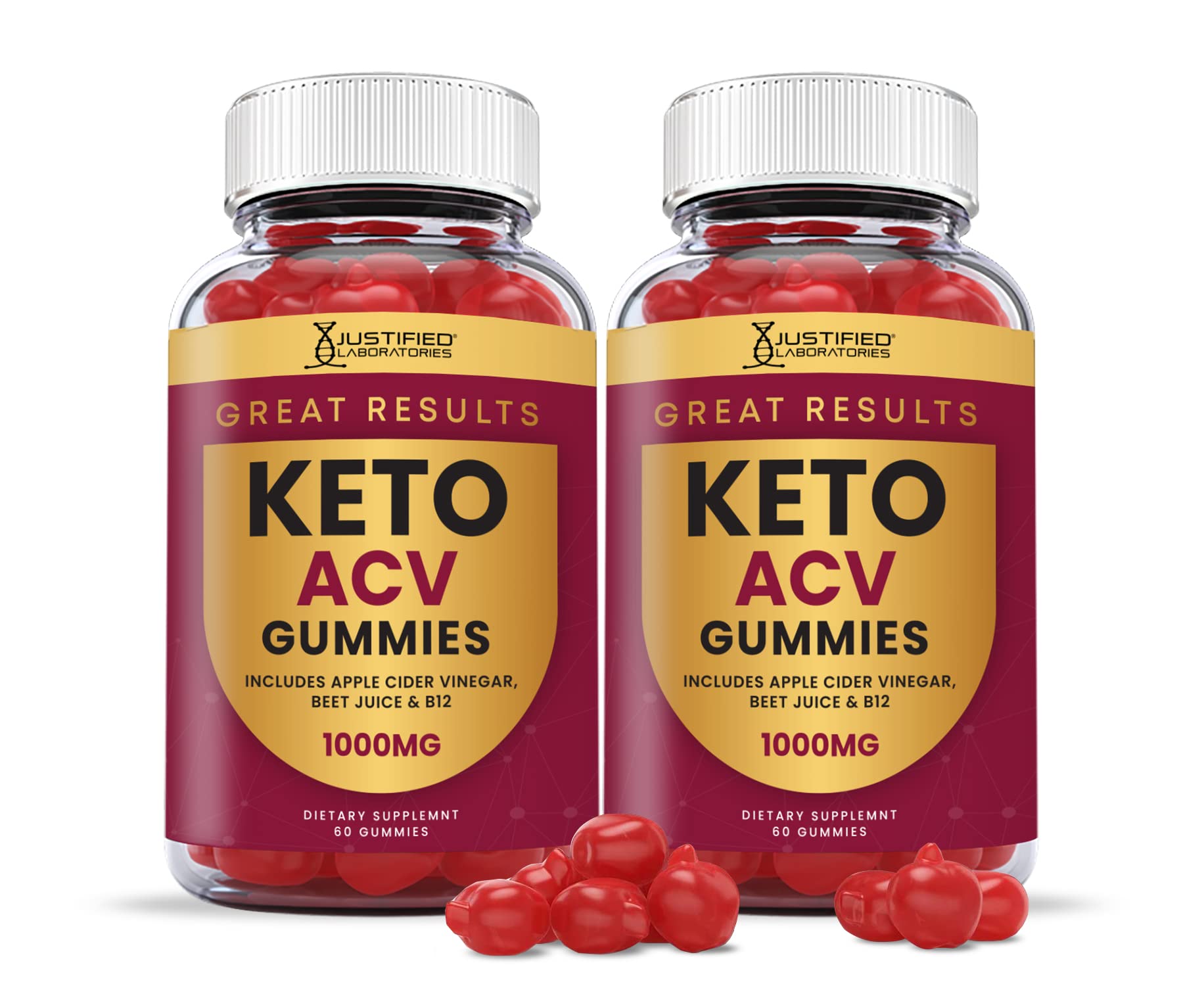 Justified Laboratories (2 Pack) Great Results Keto ACV Gummies 1000MG Justified Laboratories buy supplements canada