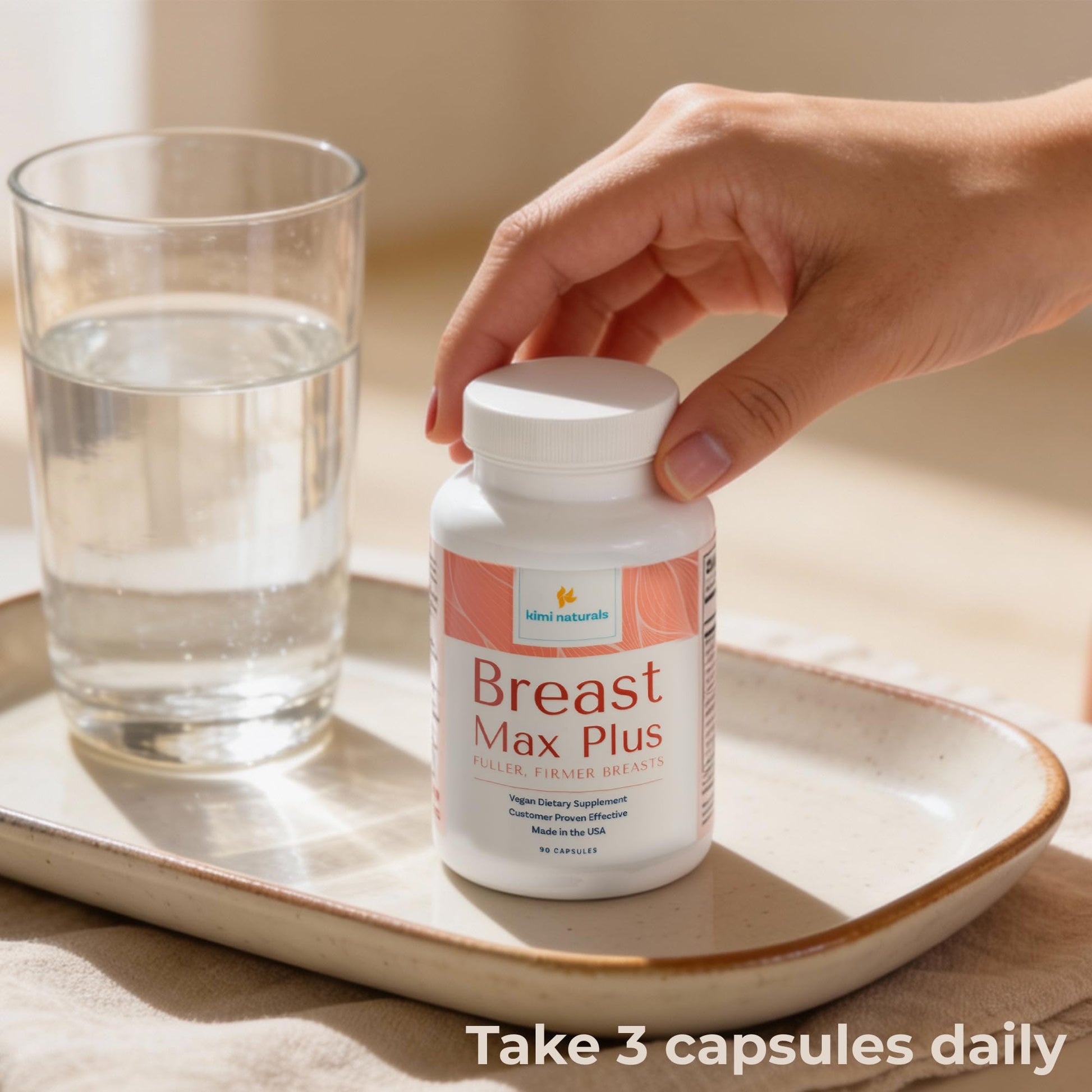 KIMI Naturals Breast Max Plus - Breast Enhancement Pills | Breast Enlargement Supplements with Fenugreek, Breast Growth, Supports Breast Firmness | 90 Capsules KIMI buy supplements canada