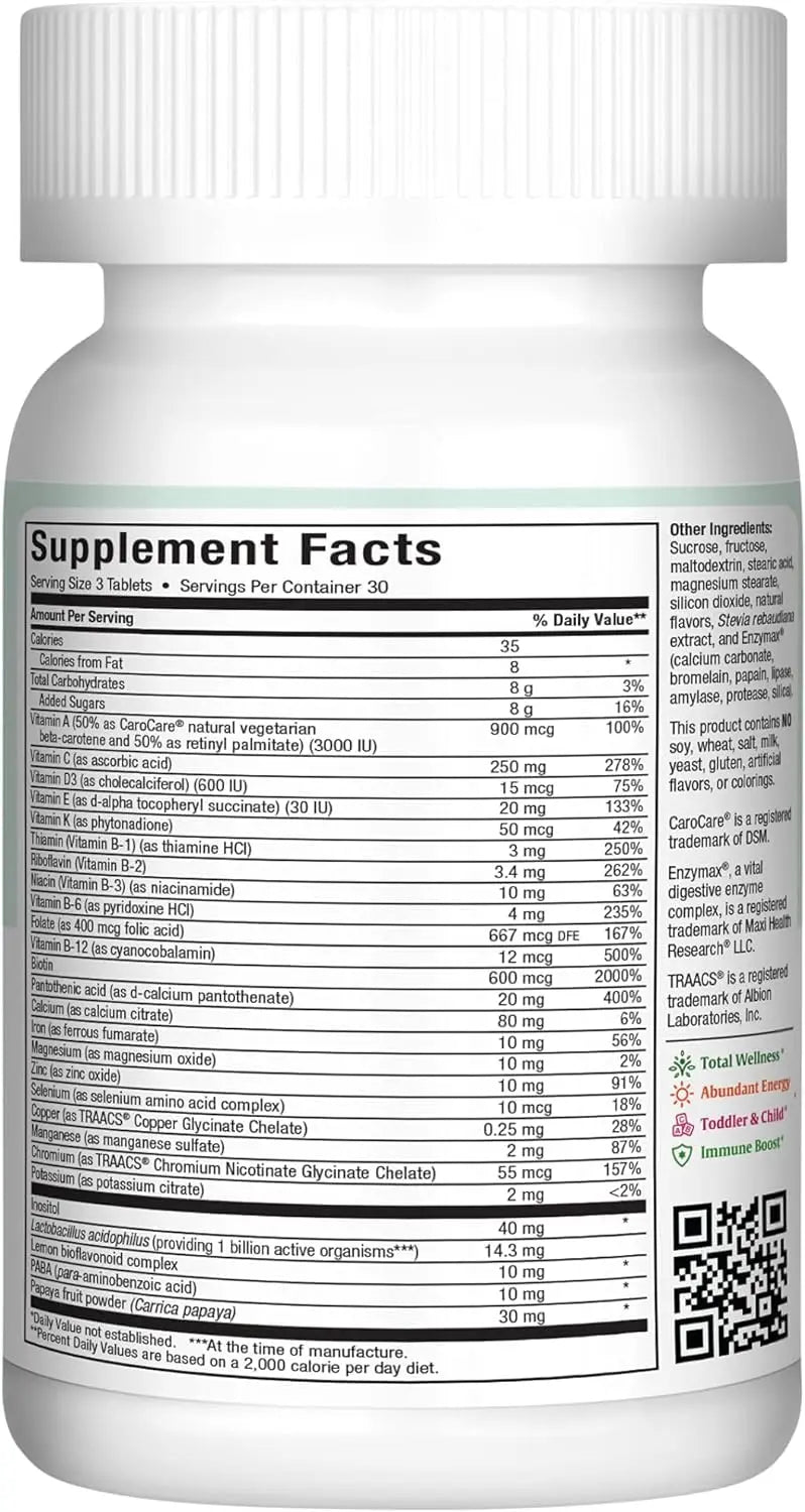Maxi Health Chewable Multivitamin for Kids, Teens and Adults - Cherry Chewable Vitamins for Adults & Children Maxi Health buy supplements canada