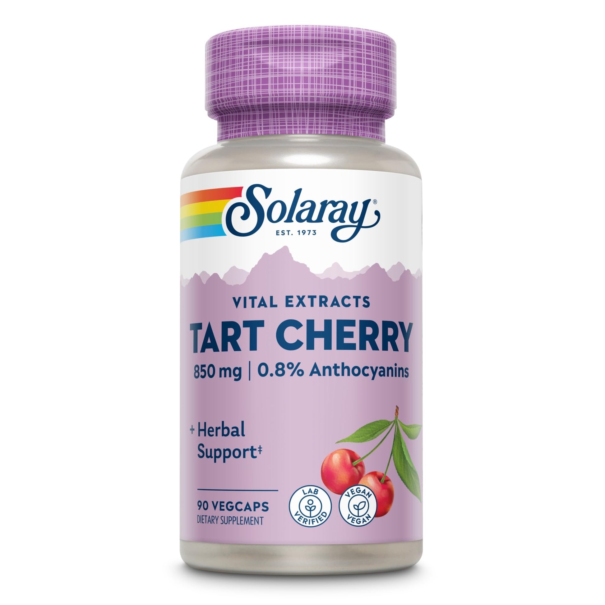 Solaray Tart Cherry Fruit Extract 850 mg - Tart Cherry Supplement with Antioxidants, Fruit Juice Extract with Flavonoids - 90 VegCaps SOLARAY buy supplements canada
