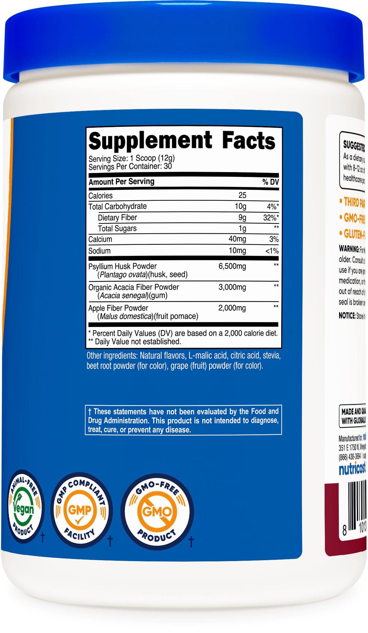 Nutricost Soluble Fiber (Berry Flavored) 30 Servings - Vegan, Non-GMO, Gluten Free Nutricost buy supplements canada