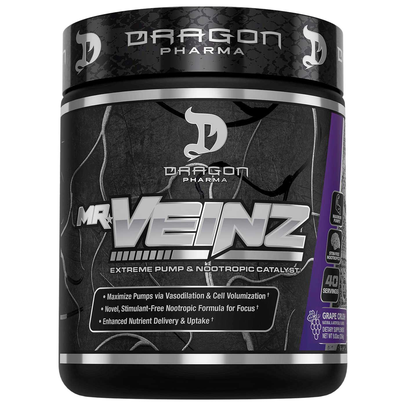 DRAGON PHARMA Mr. Veinz Stim Free Pre-Workout, Extreme Pump & Nootropic Catalyst DRAGON PHARMA buy supplements canada