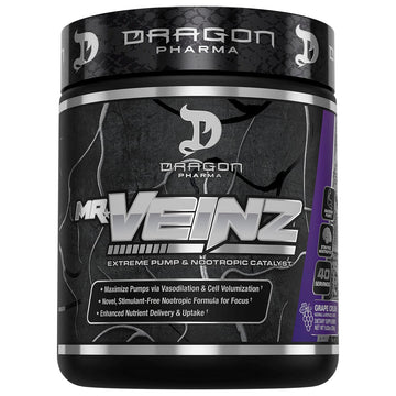 DRAGON PHARMA Mr. Veinz Stim Free Pre-Workout, Extreme Pump & Nootropic Catalyst DRAGON PHARMA buy supplements canada