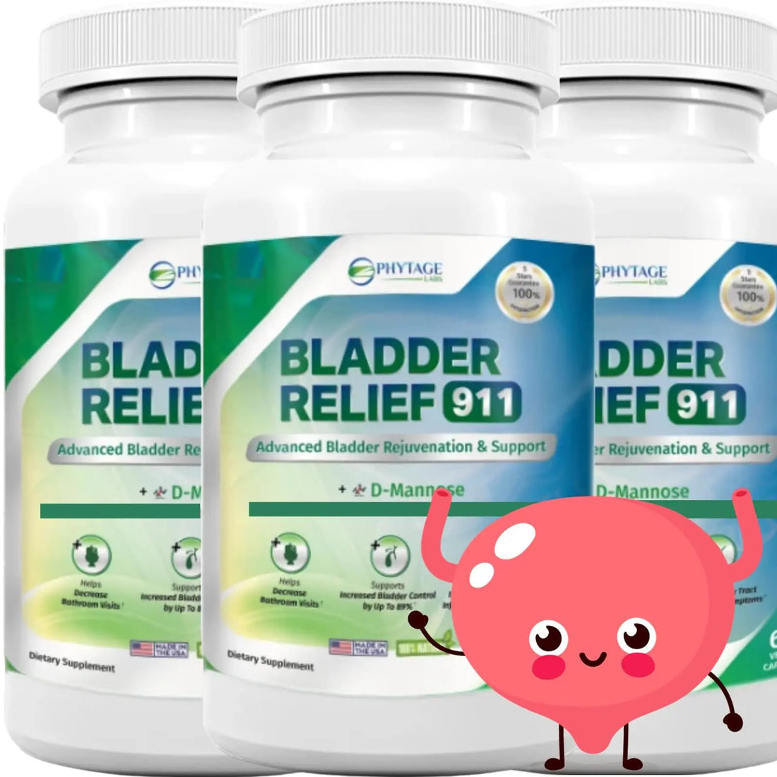 Phytage Labs Bladder Relief 911 – Advanced Bladder Support for Men & Women, Detoxifying Formula, 60 Veggie Capsules (3-Pack) Phytage Labs buy supplements canada