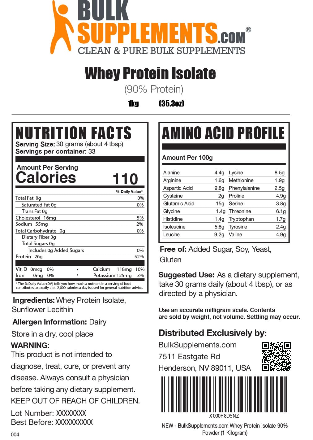 BULKSUPPLEMENTS.COM Whey Protein Isolate Powder - Unflavored Protein Powder BULKSUPPLEMENTS.COM buy supplements canada