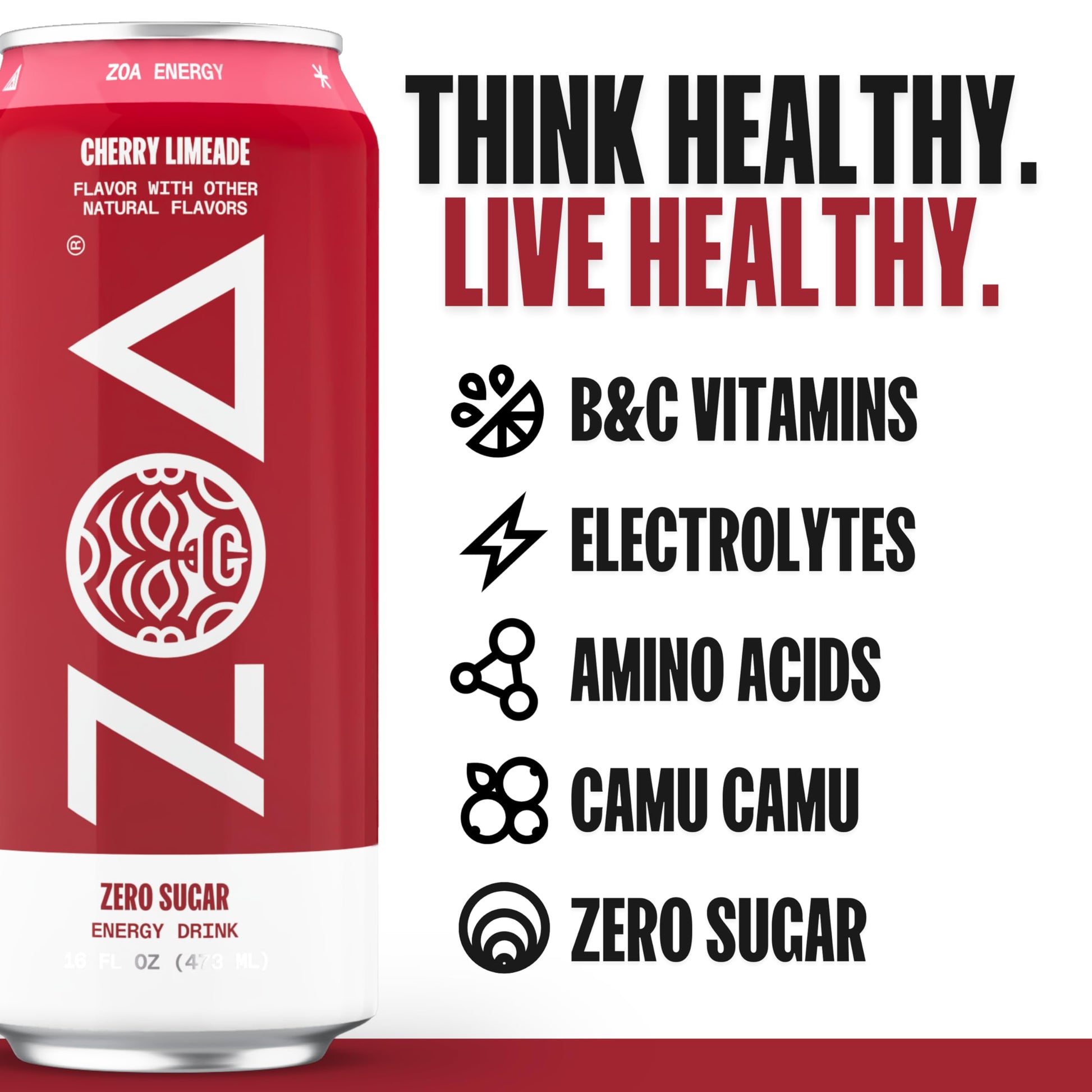 ZOA Energy Drink & Pre-Workout Powder Bundle, Cherry Limeade ZOA buy supplements canada