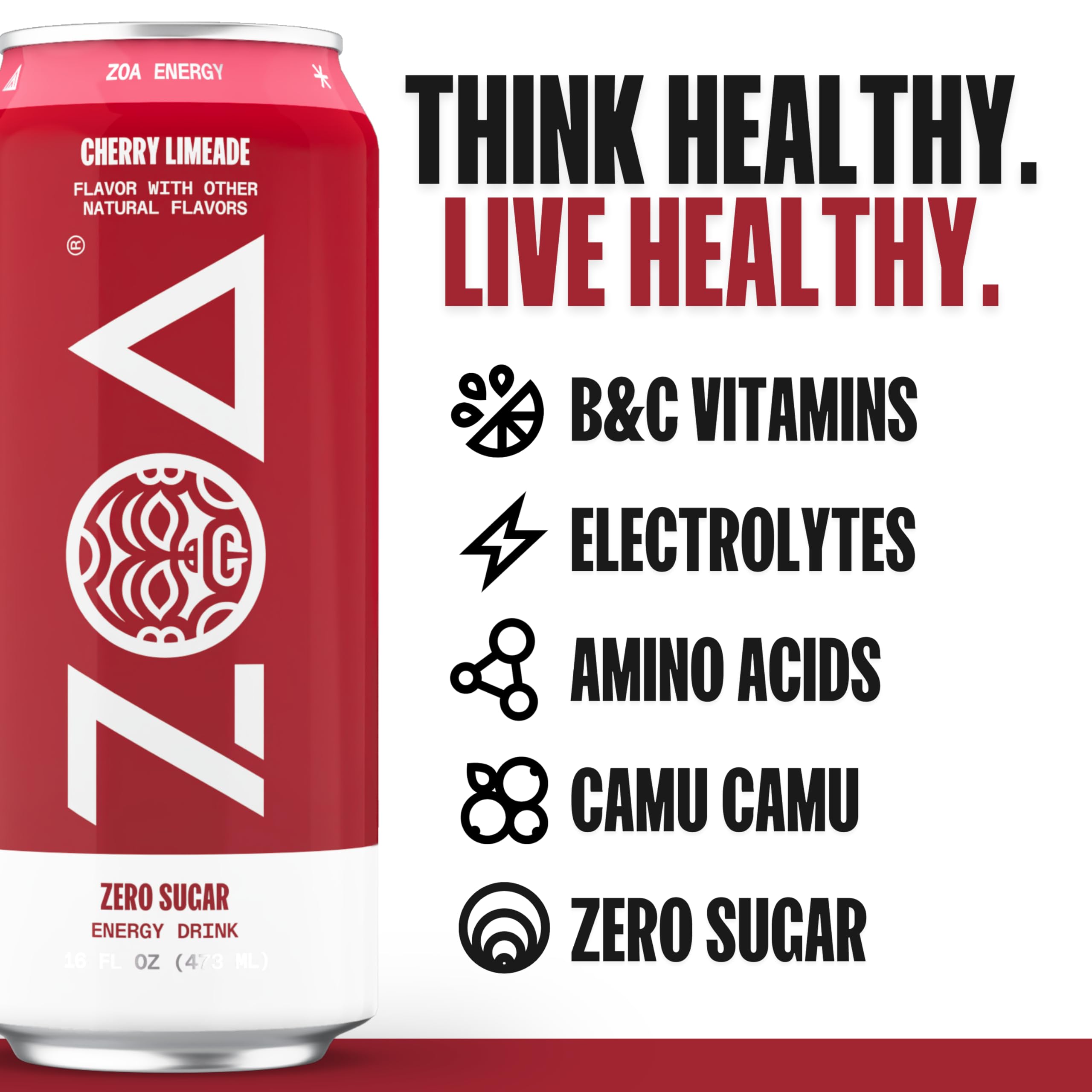 ZOA Energy Drink & Pre-Workout Powder Bundle, Cherry Limeade ZOA buy supplements canada