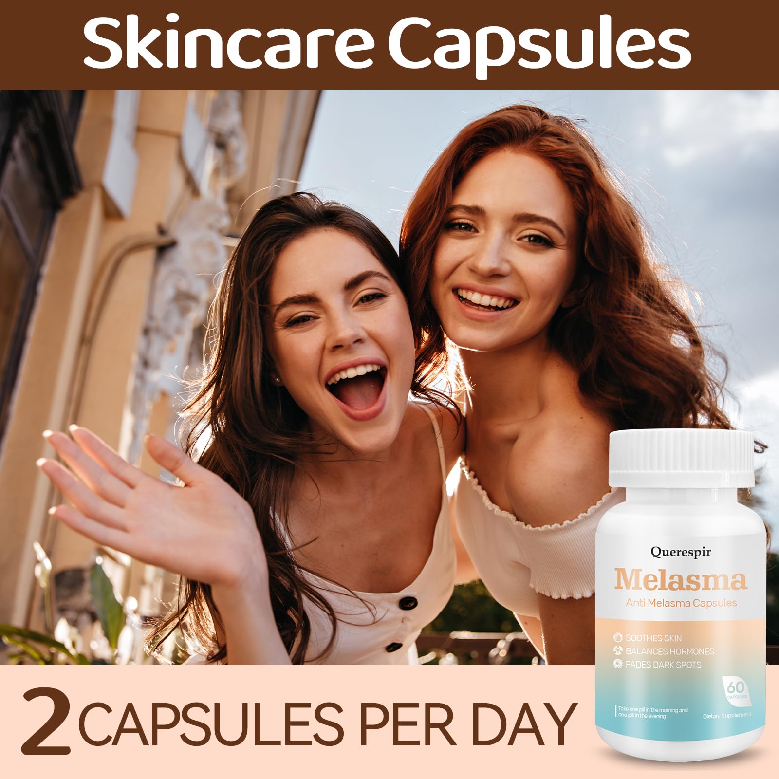 Melanina Anti-Melasma Capsule, Melasma Dark Spot Remover, Melanin Supplement, Spots Remover for Face & Body, Vitamin C & Turmeric Extract, Brightens & Even Skin Tone - 60 Capsules Querespir buy supplements canada