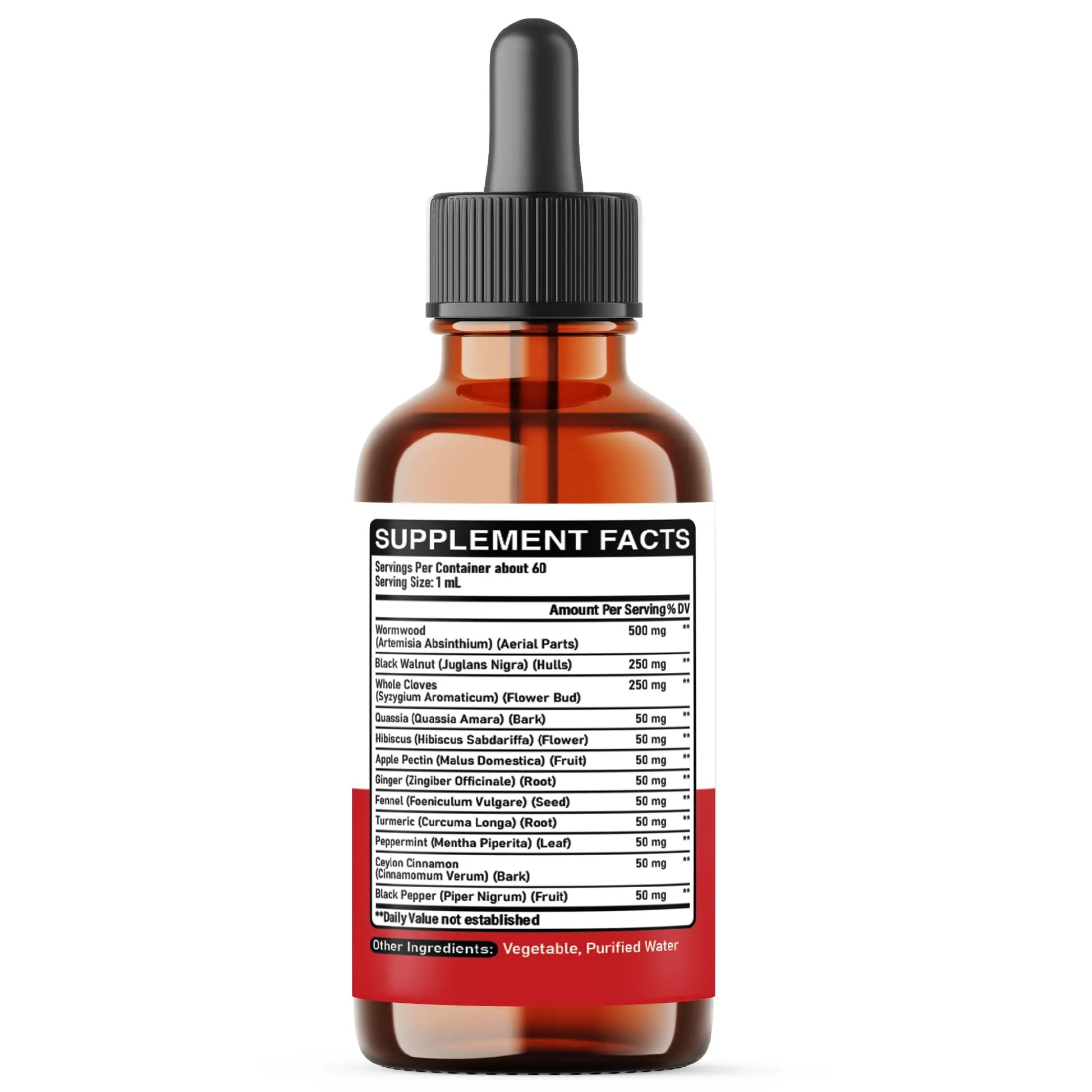 DEDICAD 12in1 Wormwood Liquid Drops Added Black Walnut, Whole Cloves and 9 More Herbs - 2 Fl Oz - 60 Days Supply - Mint Flavor DEDICAD buy supplements canada