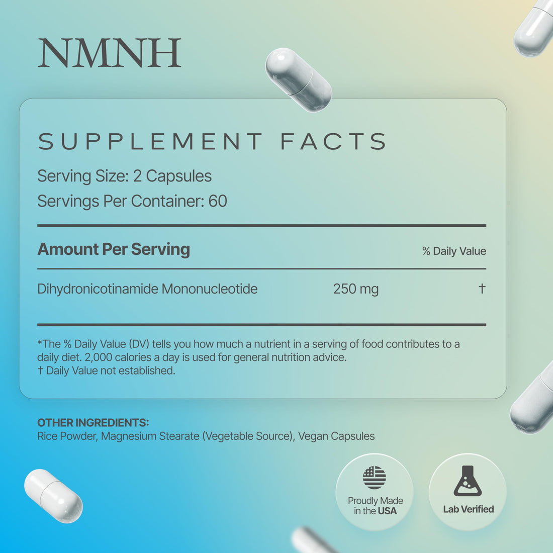 Prime Powders NMNH: Dihydronicotinamide Mononucleotide (120 Capsules) NAD+ Support NR NAD Supplement Prime Powders buy supplements canada