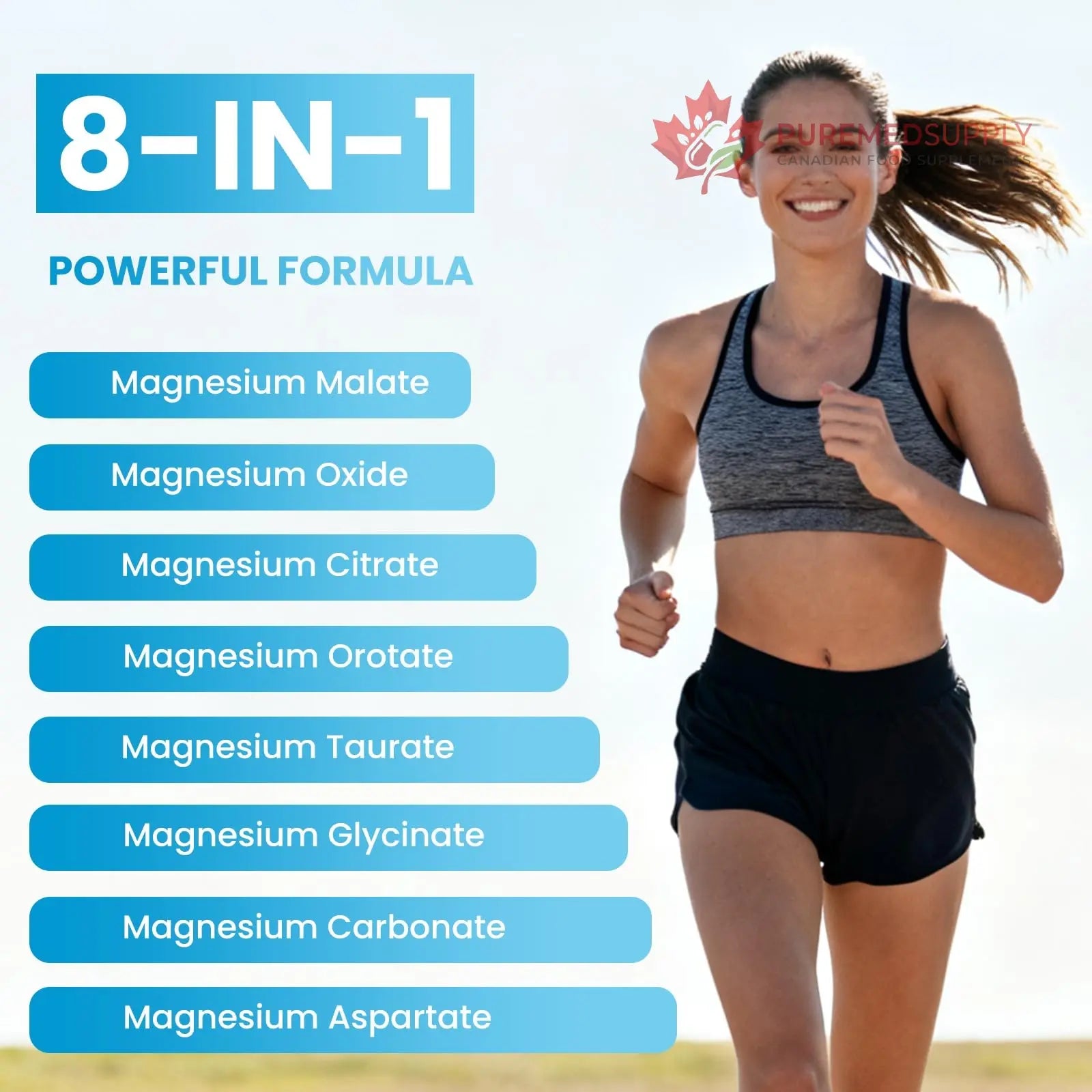 Magnesium Complex Gummies 8 Elemental 1000mg - Magnesium Glycinate, Citrate, Malate, Taurate, Supports Bones, Muscle, Nerve Health, for Women & Men, Vegan Non-GMO, Raspberry Flavor, 60 Count YXSW buy supplements canada