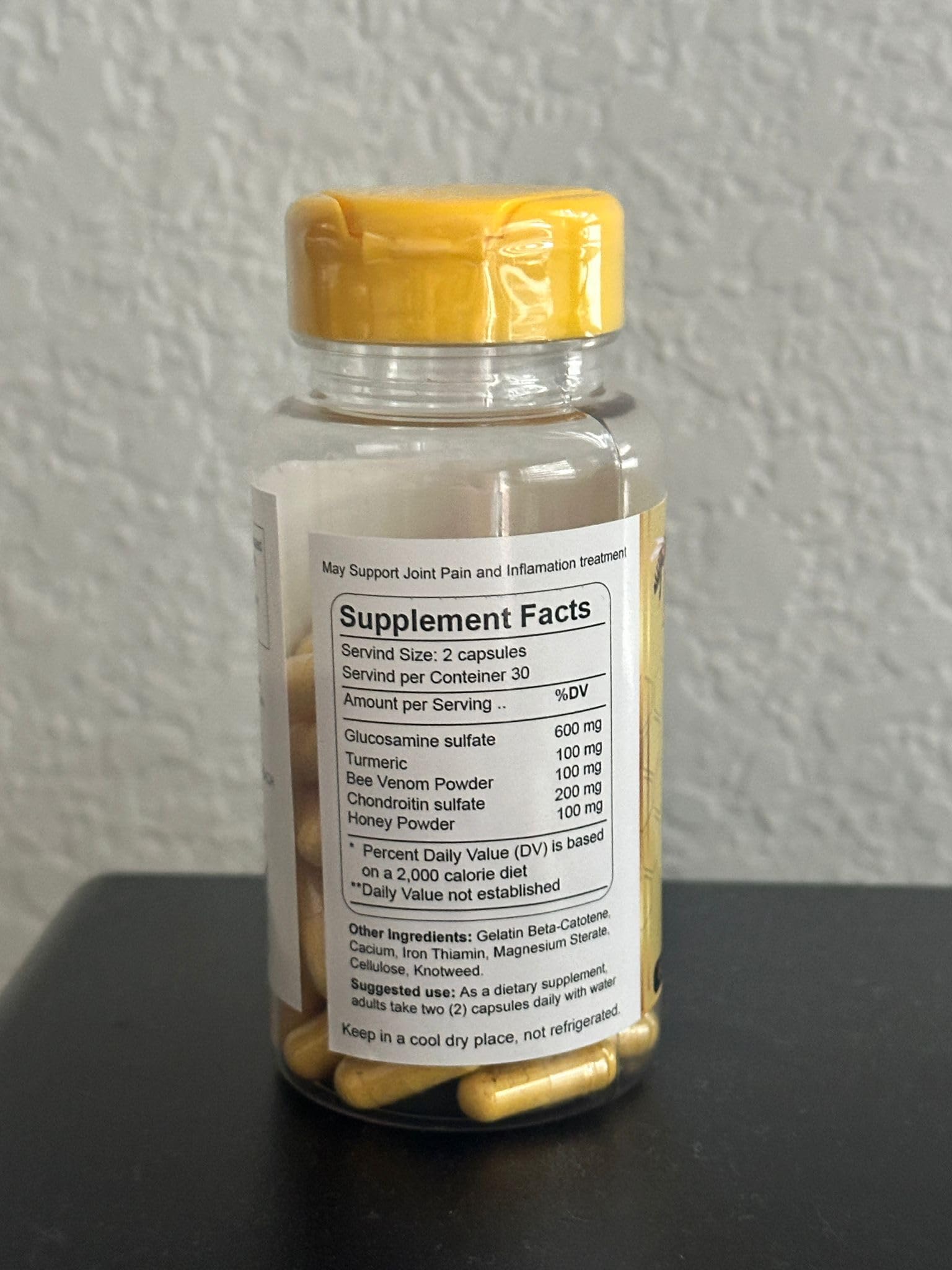 Natural Supplement - Bee Therapy Gold Venom Apitoxin Manuka Honey - Supports Inflammation & Mobility - Neck and Backache - Supports Joints & Muscles- Sprains, Bruises and Strains - Pack 1 60 Capsules Aus Healthcare buy supplements canada