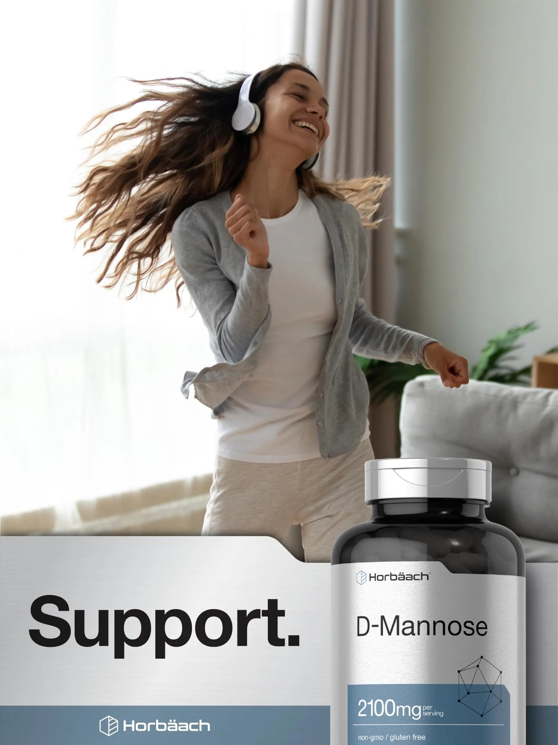 Horbäach D-Mannose Supplement 2100mg | 120 Capsules | Pills for Women and Men | Non-GMO & Gluten Free Horbäach buy supplements canada