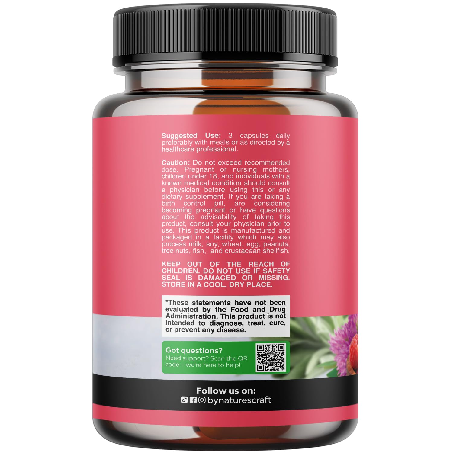Complete Herbal Menopause Supplement for Women - Multibenefit Menopause Ease Hormone Balance for Women for Night Sweats Mood and More with Dong Quai Vitex Chaste Berry and Black Cohosh - 90 Count Natures Craft buy supplements canada