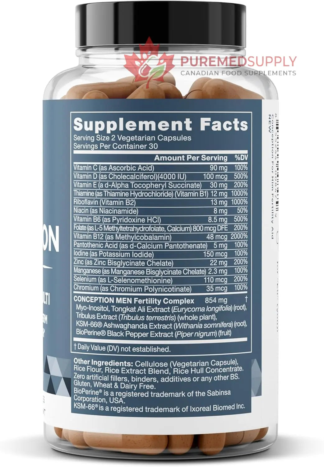 Conception for Him and Vital Liver Bundle - Male Fertility Booster & Prenatal Supplement + 9-in-1 Liver Support Eu Natural buy supplements canada