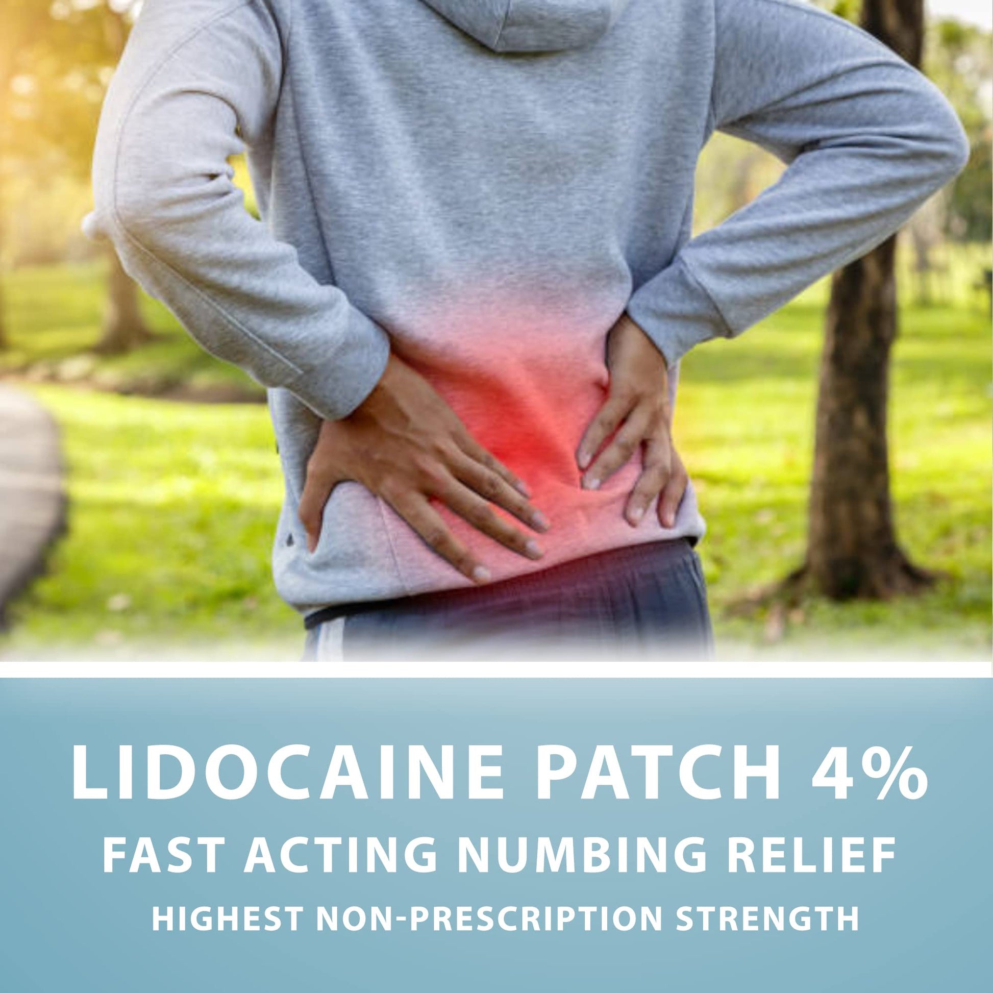 Curist Super Stick Lidocaine Patches Topical Pain Relief - Long Lasting Adhesive for Back Relief, Neck Relief, Sore Muscle Relief (20 Patches -1 Pack - 3x5 Lidocaine 4% Patches) Curist buy supplements canada