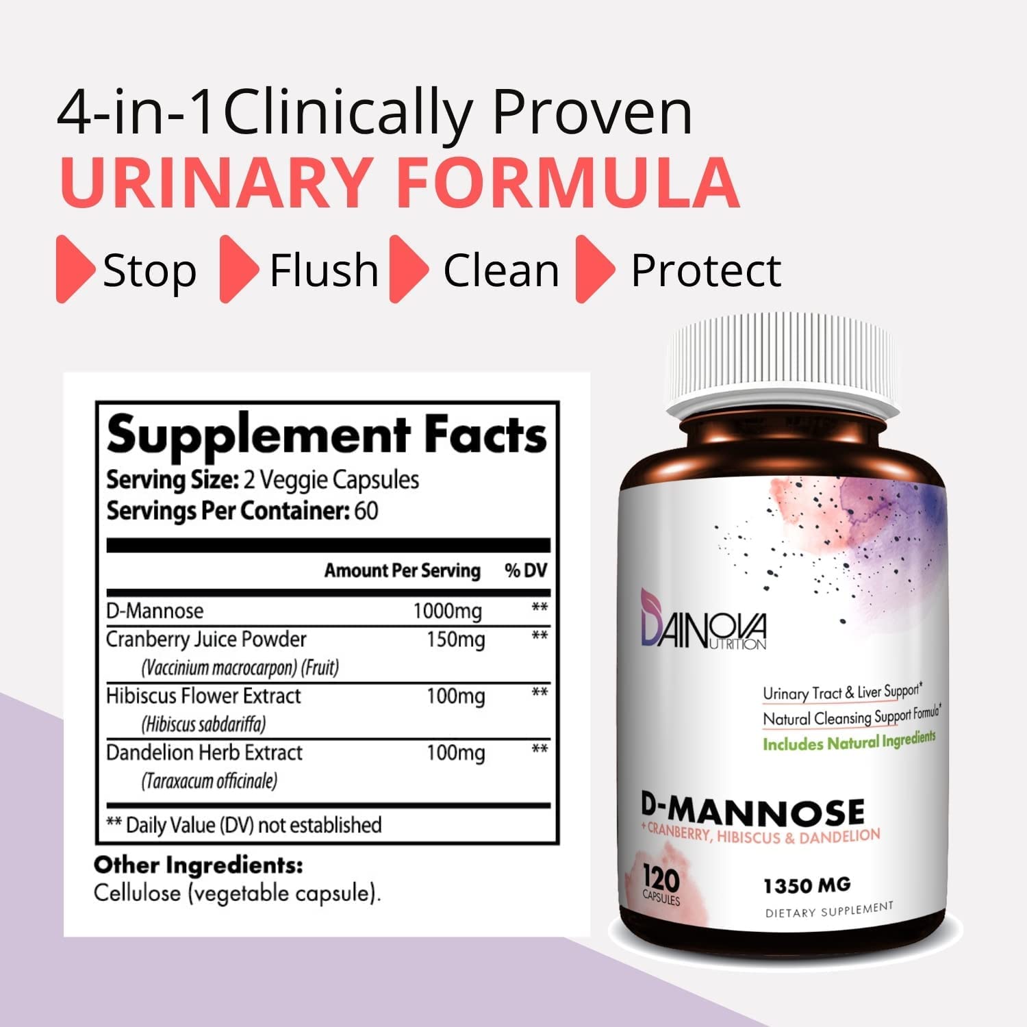 Dainova Nutrition D Mannose Capsules and Probiotics for Women Bundle I Urinary Tract Dainova Nutrition buy supplements canada