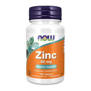 NOW Foods Supplements, Zinc (Zinc Gluconate) 50 mg, Supports Enzyme Functions*, Immune Support*, 100 Tablets NOW Foods buy supplements canada