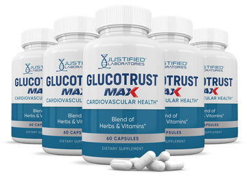 Justified Laboratories (5 Pack) Glucotrust Max 1295MG Formula Supplement Pills 300 cap Justified Laboratories buy supplements canada