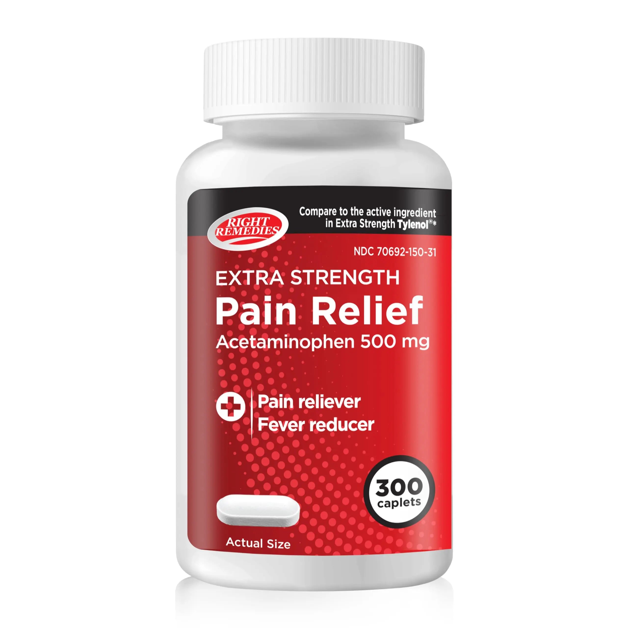 RIGHT REMEDIES Extra Strength Pain Relief, Acetaminophen 500 mg Caplets, Pain Reliever & Fever Reducer, Value Pack (300 Count), Compare to the Active Ingredient in Extra Strength Tylenol® RIGHT REMEDIES buy supplements canada