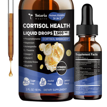Totaria cortisol Supplement Liquid Drops Hormone Balance for Women Men with Magnesium Complex,Ashwagandha,Rhodiola Rosea,L Theanine,Phosphatidylserine Supplements Mood, Focus, Sleep Support 2 FL.OZ Totaria buy supplements canada