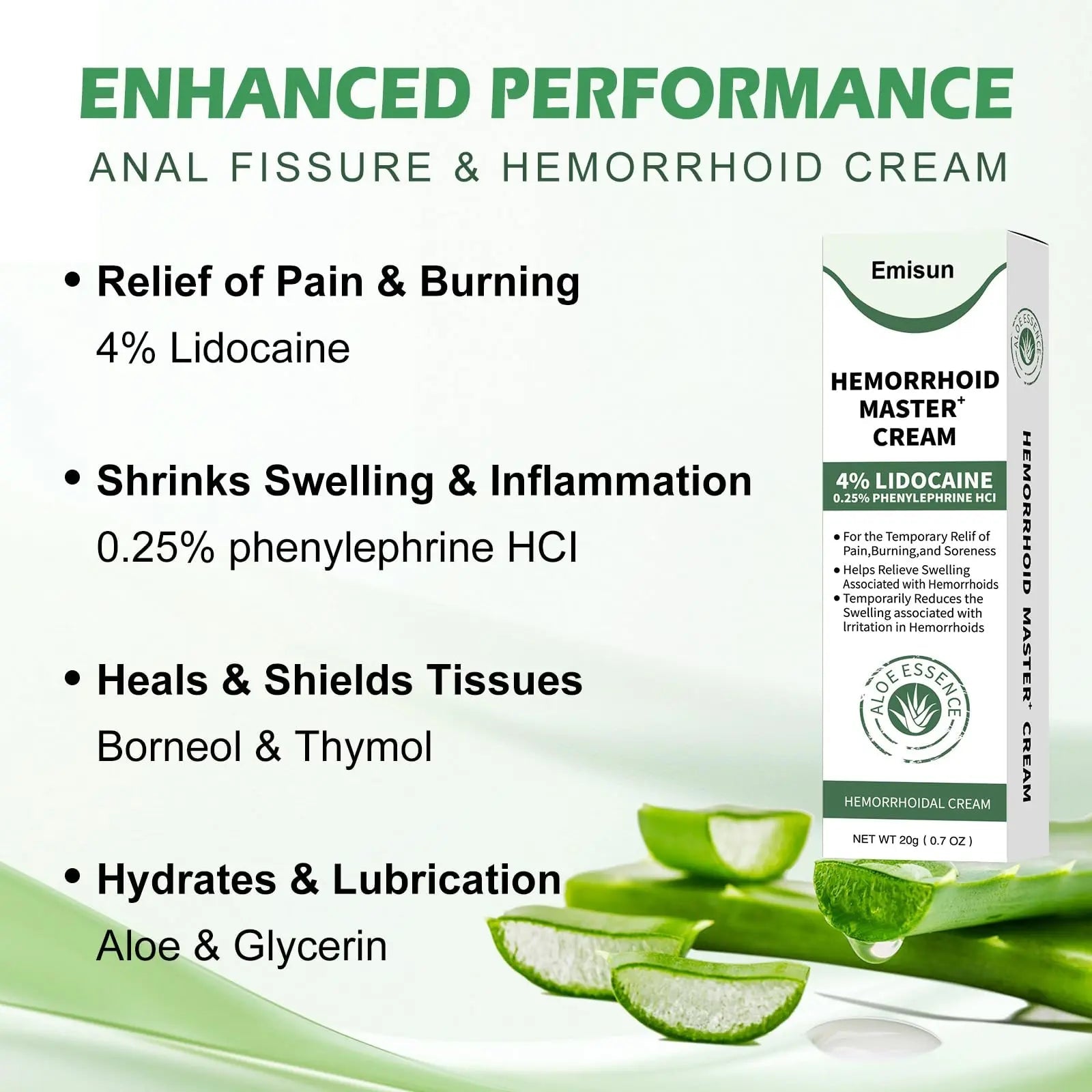 Hemorrhoid & Fissure Ointment, Hemorrhoid Treatment and Hemorrhoid Cream with Lidocaine 4% and Phenylephrine HCI for Fast Relief of Pain, Swelling, Itching, Burning, Hemorrhoidal treatment, 2 Pack-J2 Emisun buy supplements canada